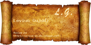 Levius Gujdó névjegykártya